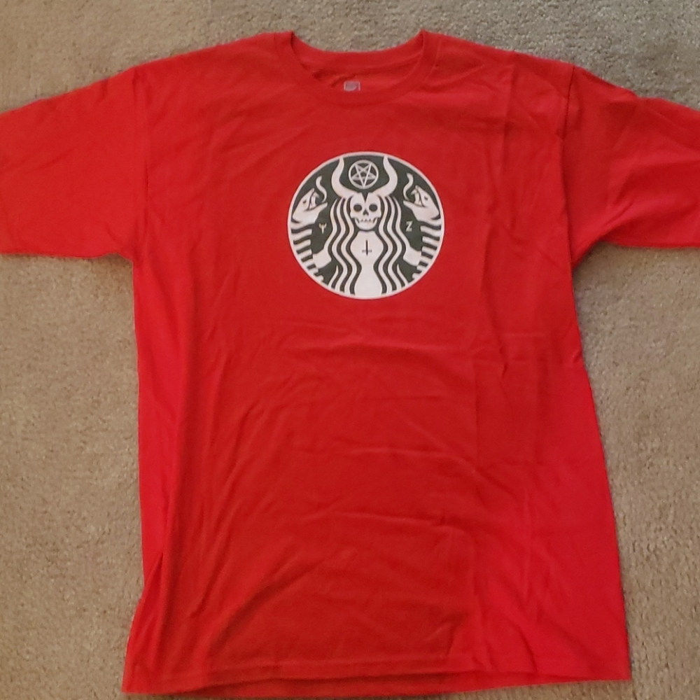 Satanic Starbucks Novelty T-Shirt